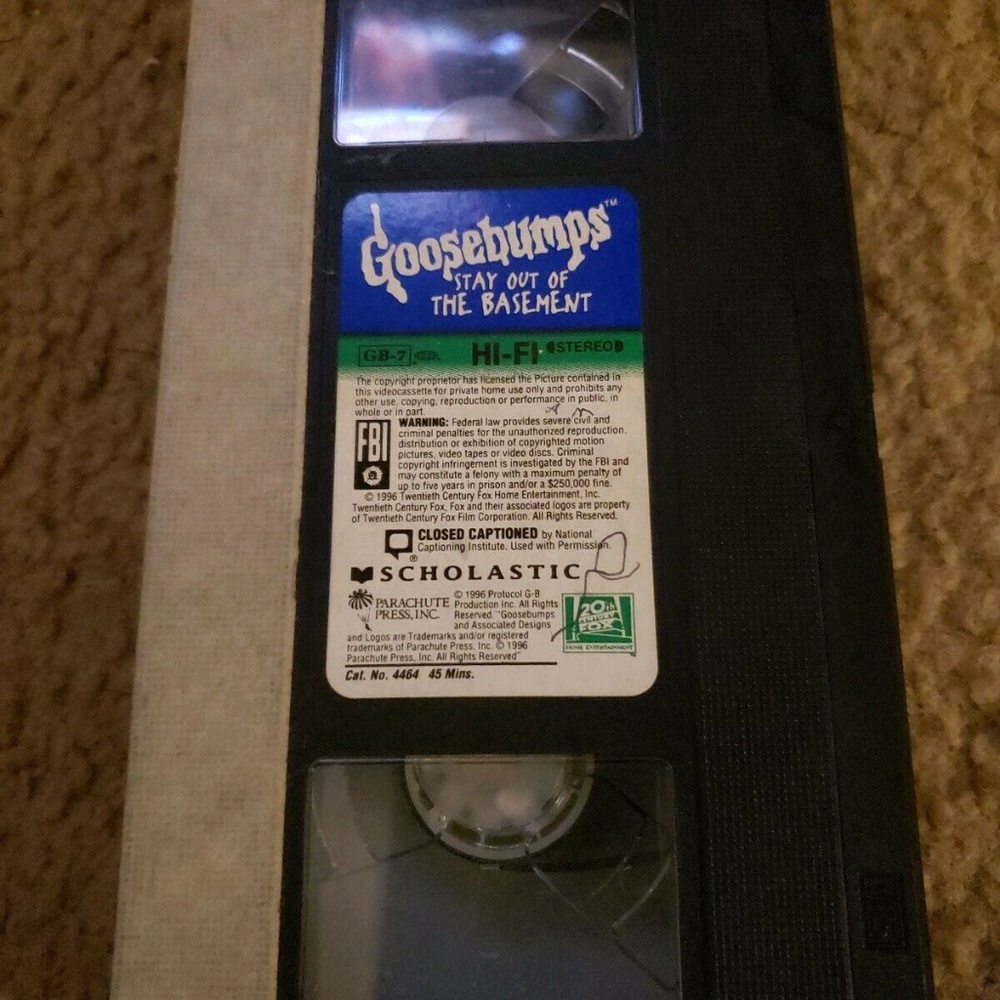 Goosebumps Stay Out Of The Basement VHS